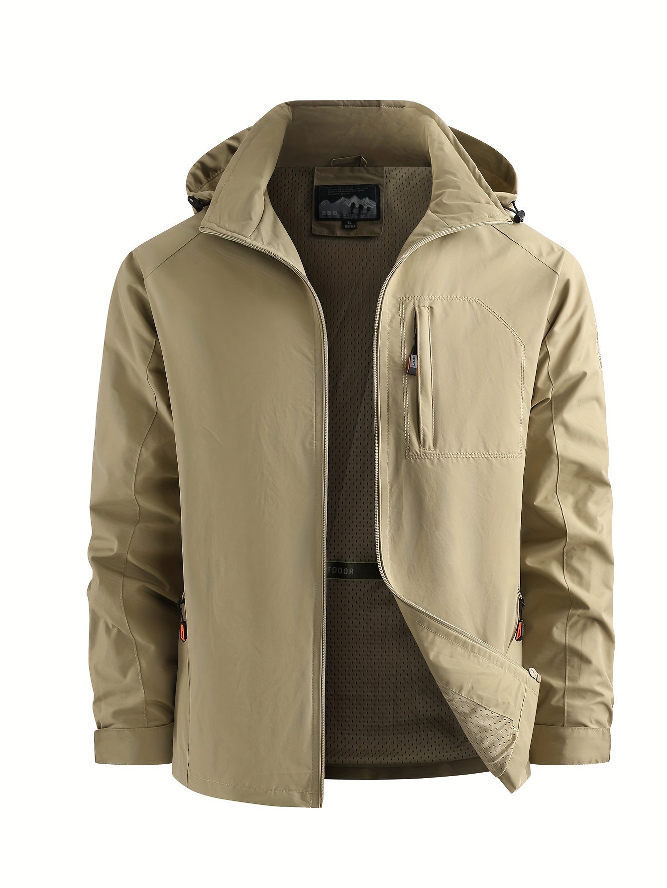 Lightweight Hooded Windbreaker Jacket
