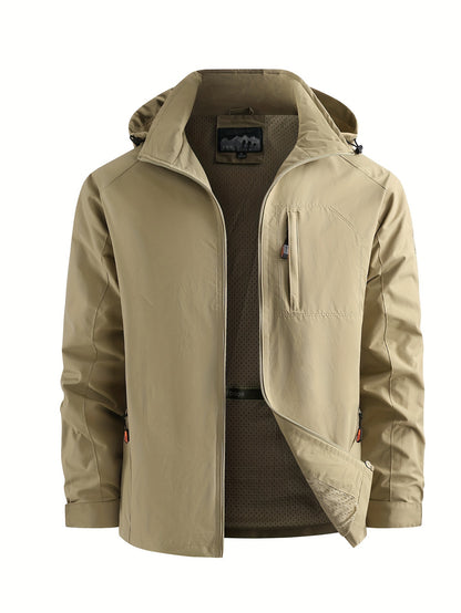 Lightweight Hooded Windbreaker Jacket