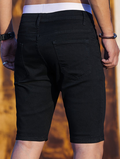 Pantalones cortos de mezclilla ajustados