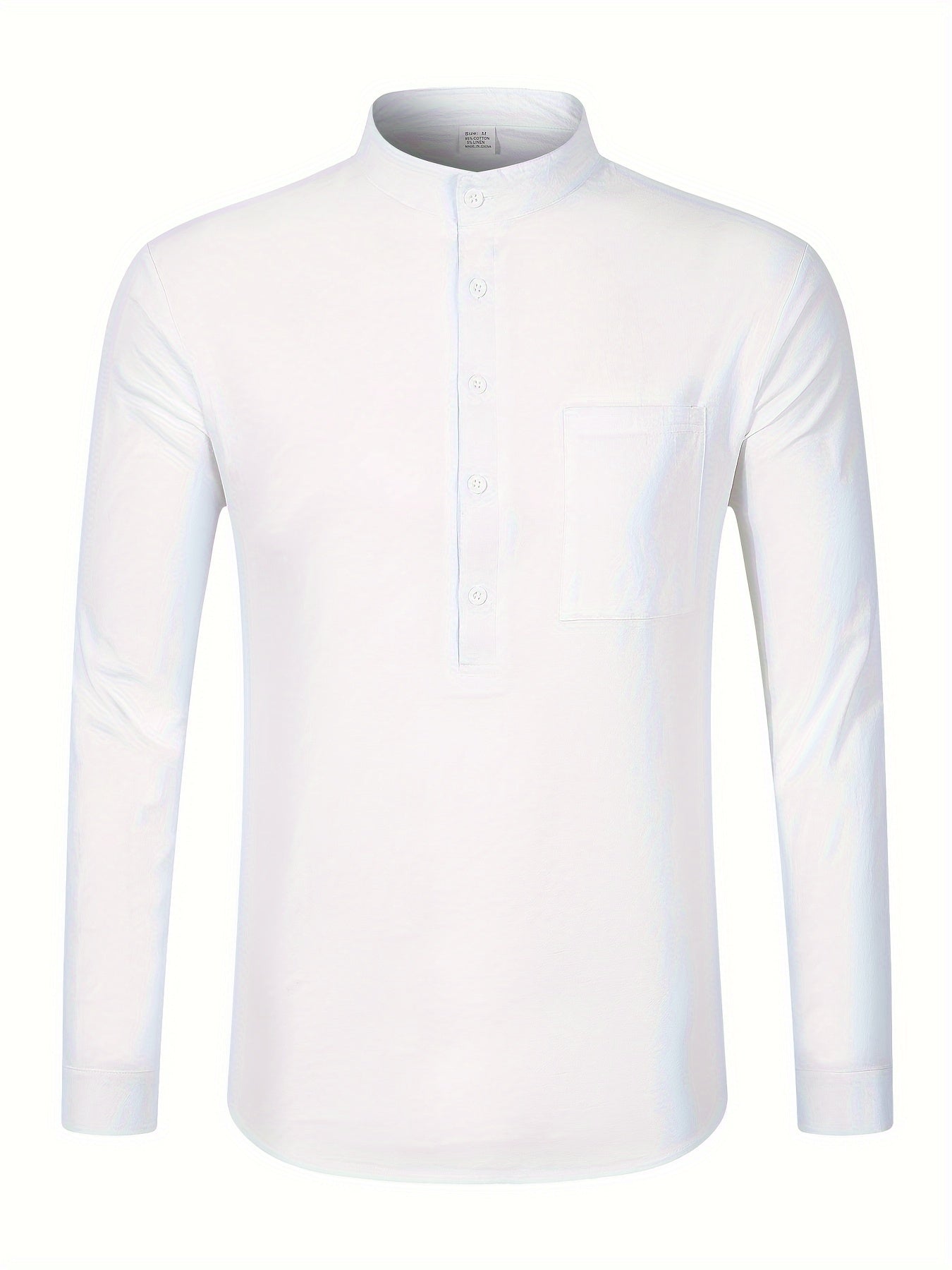 Strukturiertes Langarm-Henley-Shirt