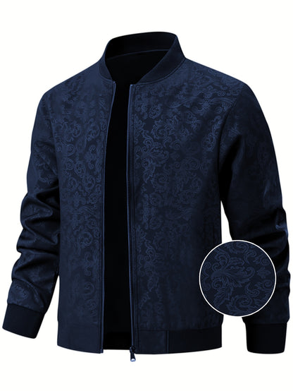 Strukturierte Bomberjacke mit Blumenmuster