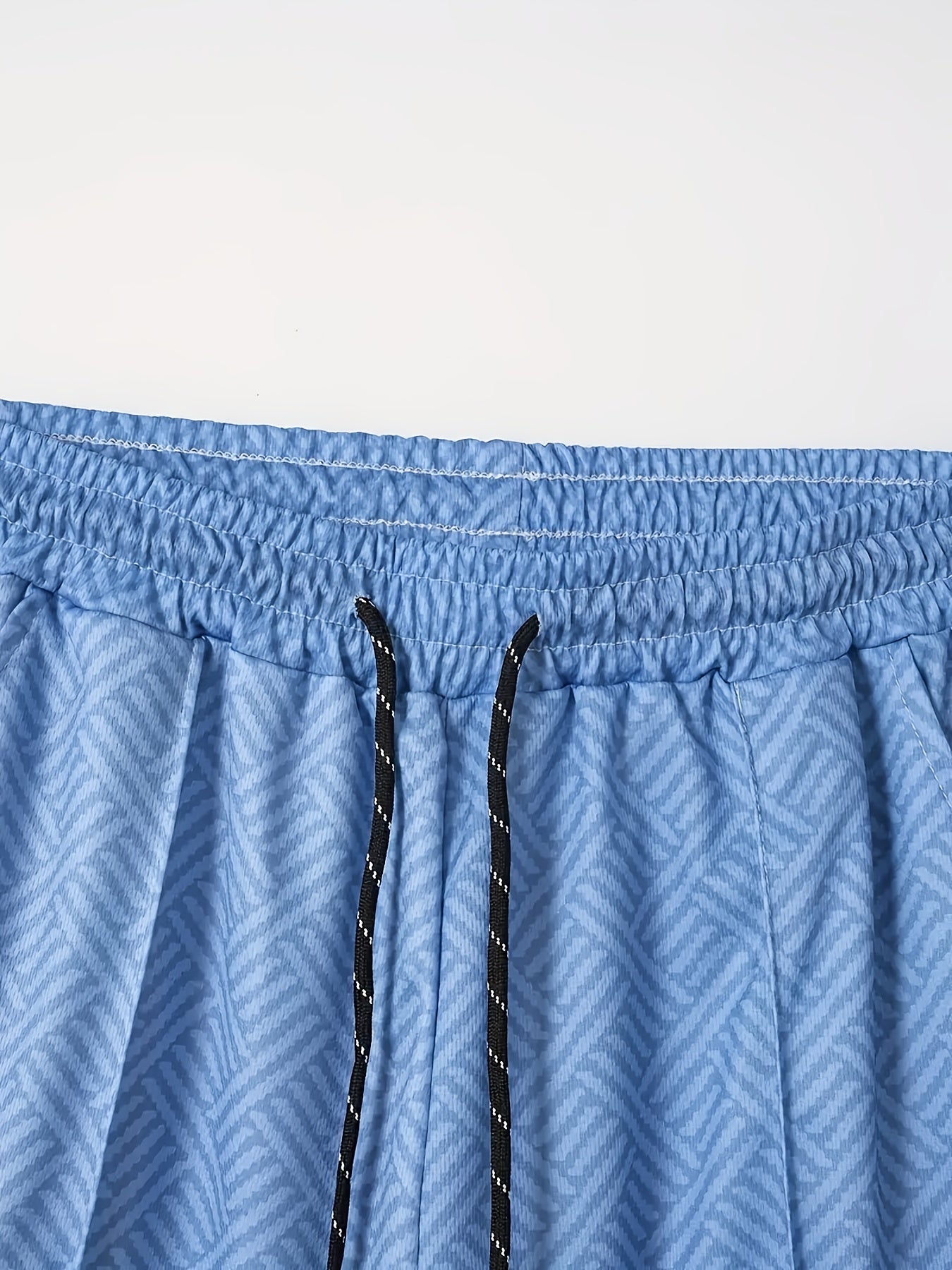 Strukturiertes Polo-Shirt mit Reißverschluss und Shorts-Set