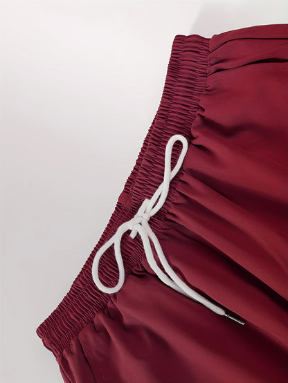 Conjunto de camisa de manga corta y pantalones de corte relajado