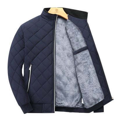 Chaqueta bómber guateada con forro polar