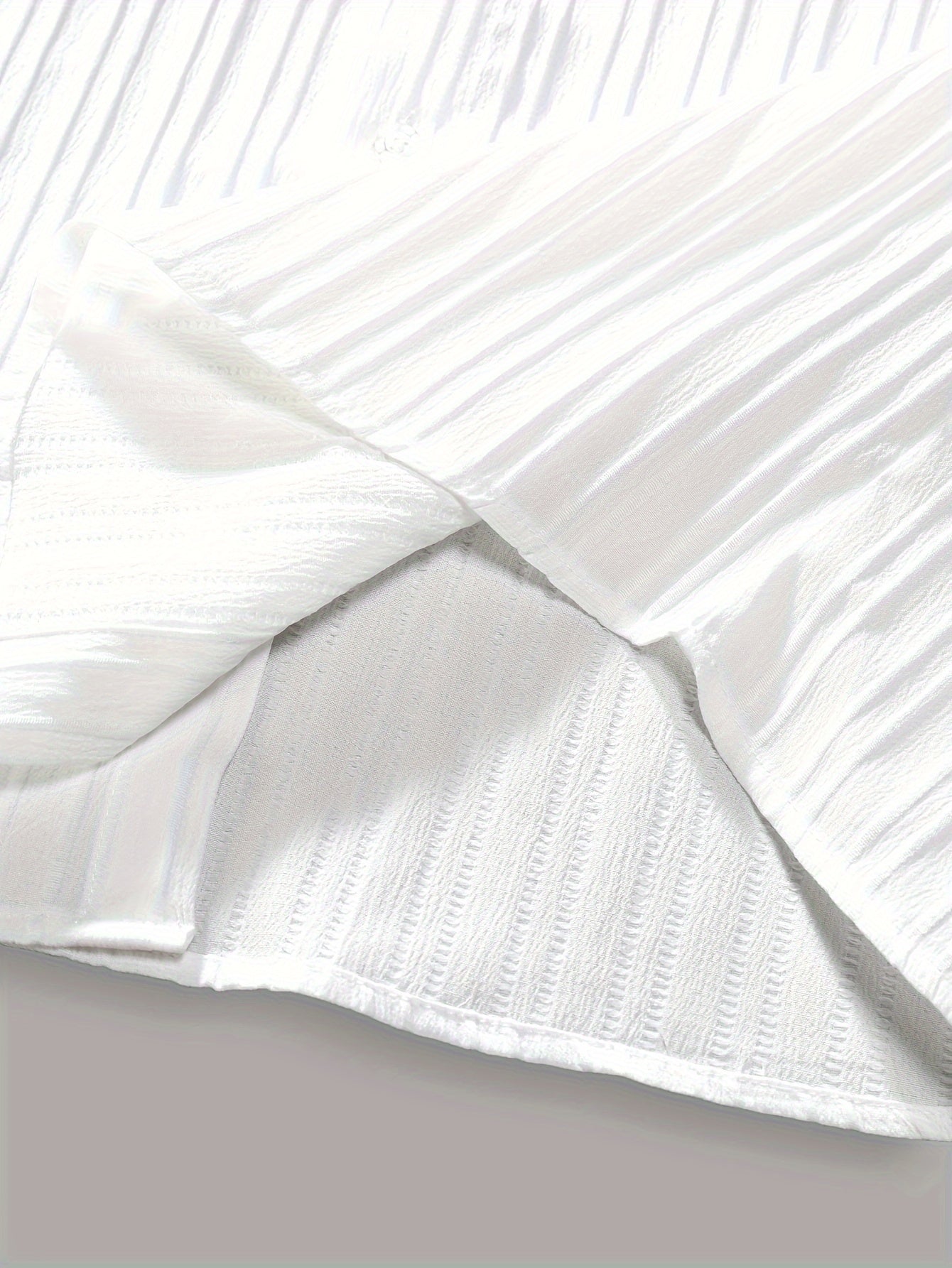 Pleated Short Sleeve Shirt and Trousers Set