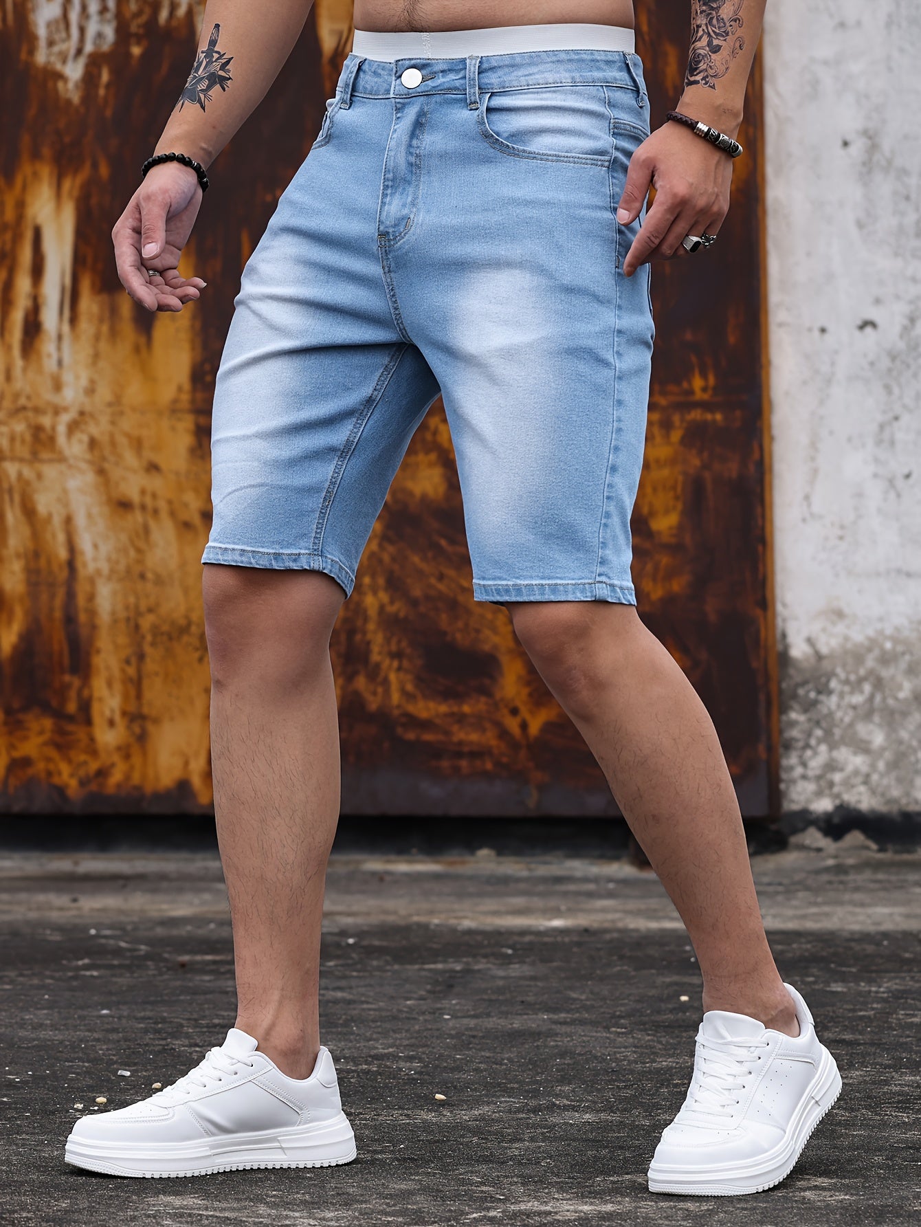 Pantalones cortos de mezclilla ajustados