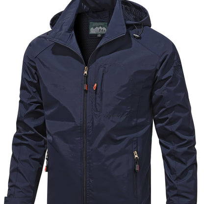 Lightweight Hooded Windbreaker Jacket