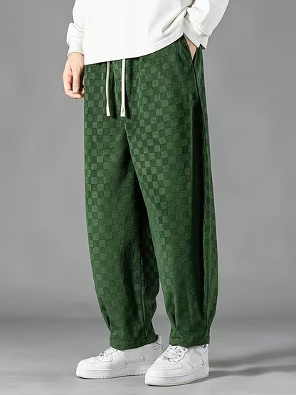 Pantalones anchos a cuadros