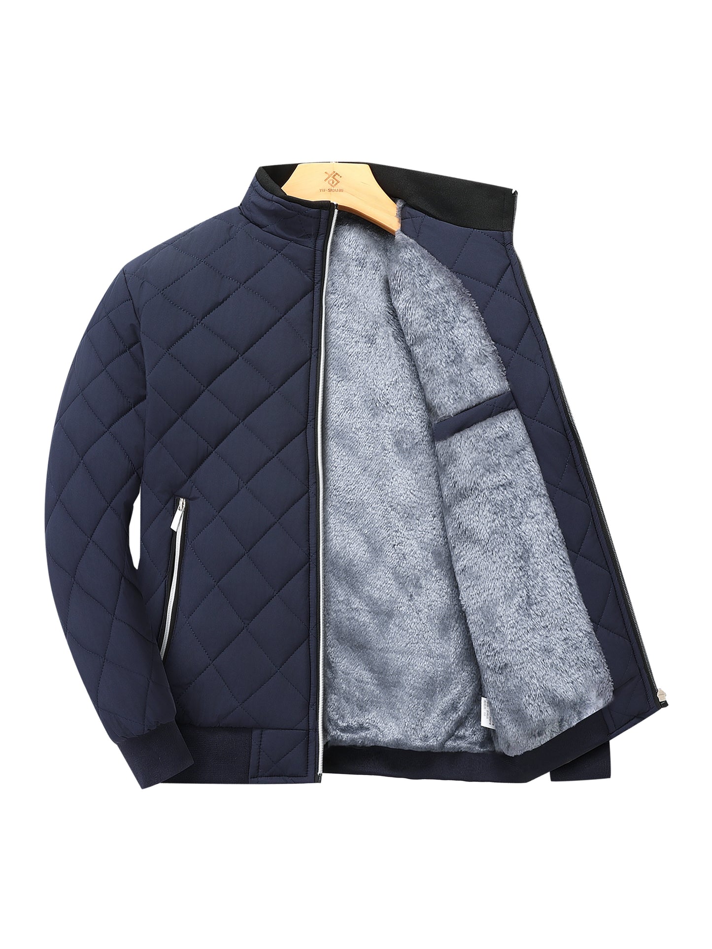Chaqueta bómber guateada con forro polar