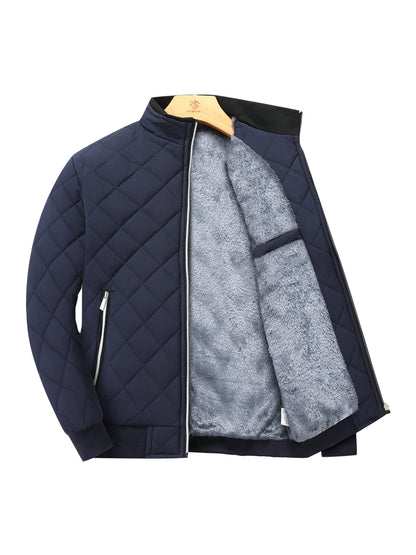 Chaqueta bómber guateada con forro polar