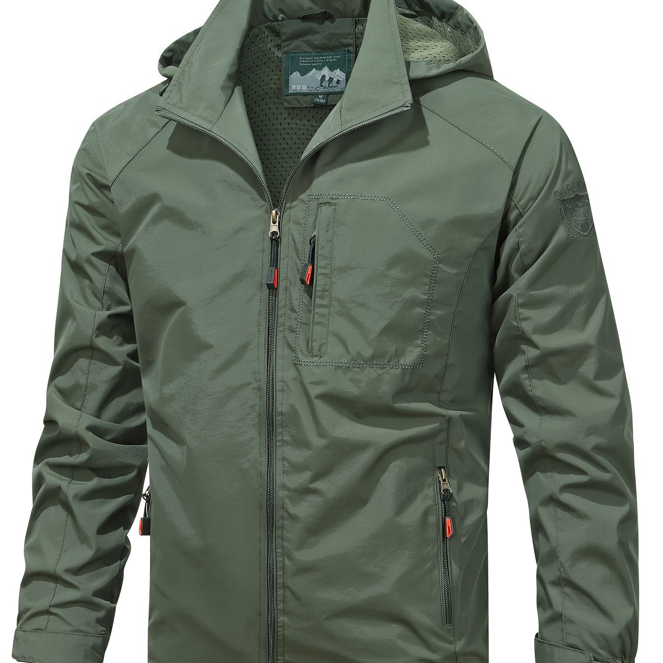 Lightweight Hooded Windbreaker Jacket