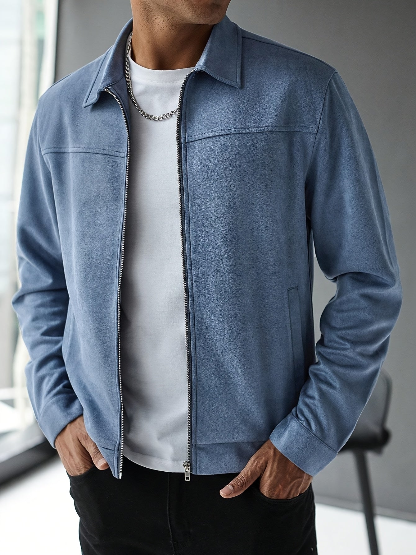 Chaqueta de ante a medida