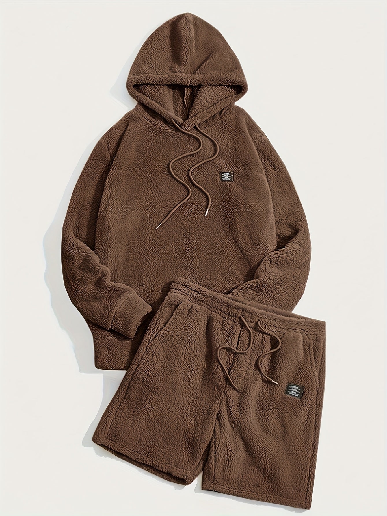 Fleece-Hoodie und Shorts-Set