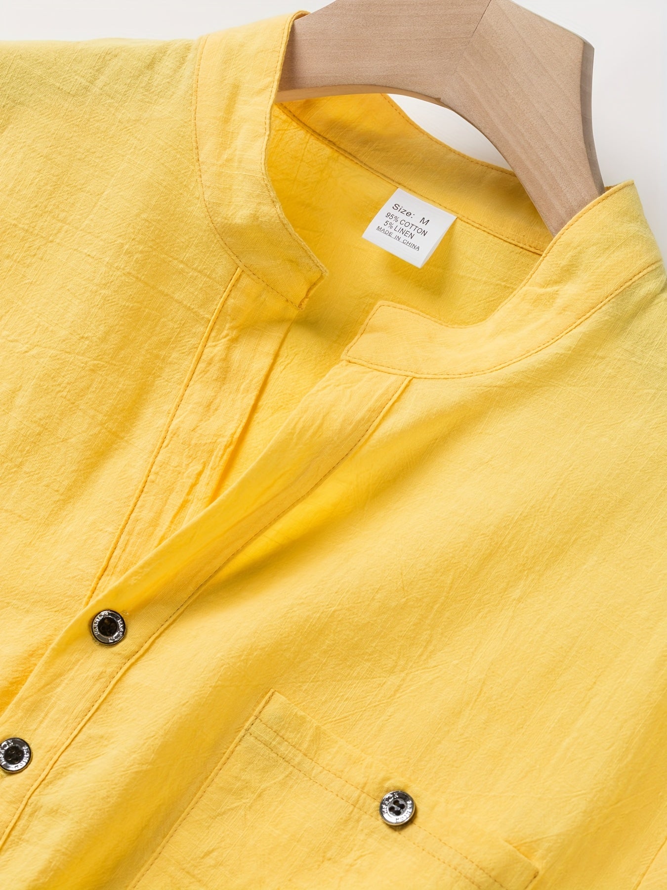 Camisa Henley Texturizada de Manga Corta