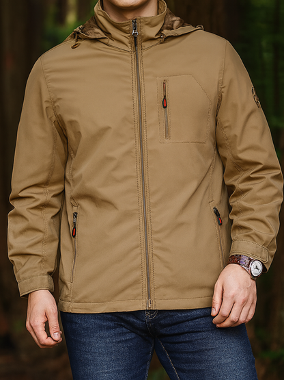 Lightweight Hooded Windbreaker Jacket