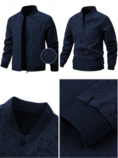 Strukturierte Bomberjacke mit Blumenmuster