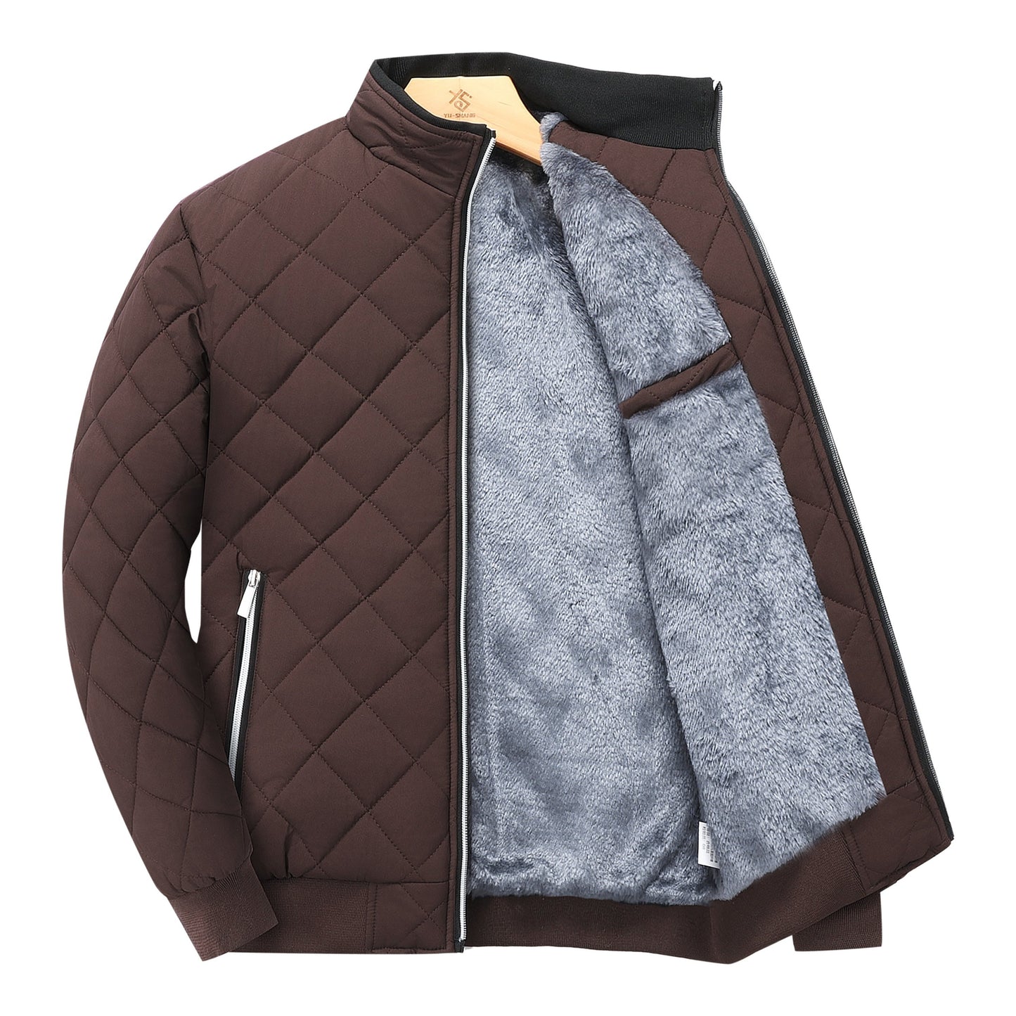 Chaqueta bómber guateada con forro polar