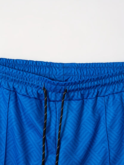 Strukturiertes Polo-Shirt mit Reißverschluss und Shorts-Set