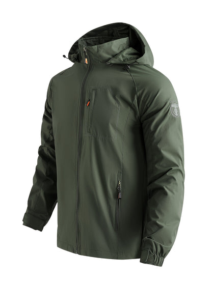 Lightweight Hooded Windbreaker Jacket