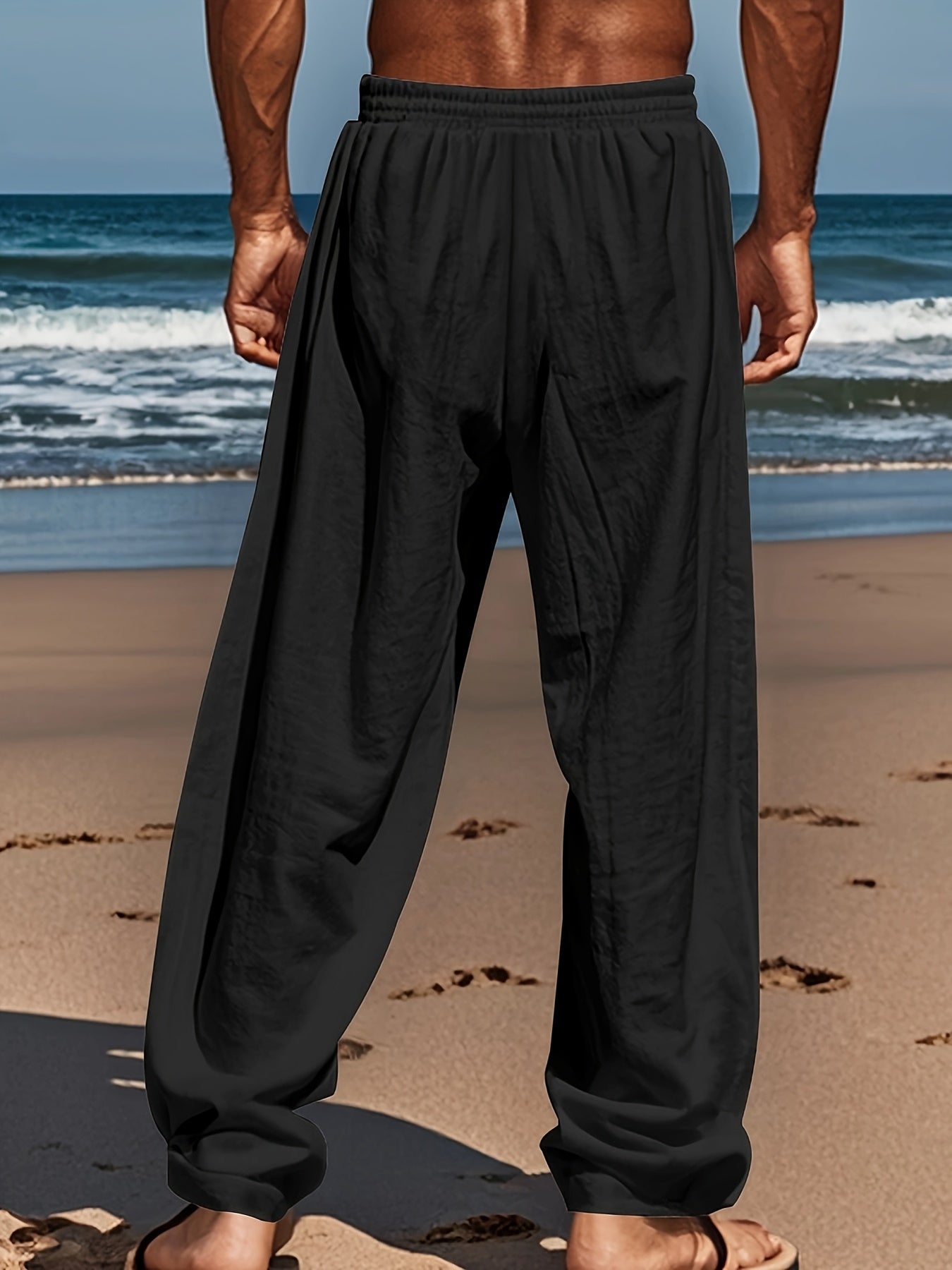 Leinenhose mit Kordelzug