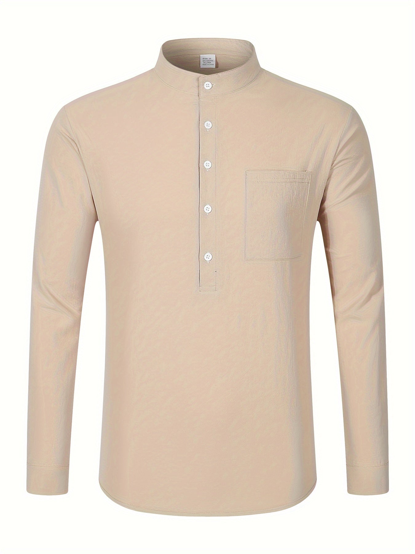 Strukturiertes Langarm-Henley-Shirt