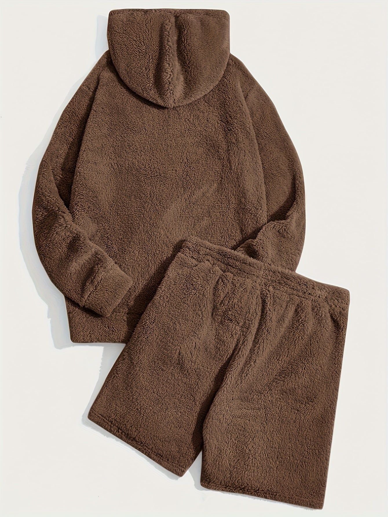 Fleece-Hoodie und Shorts-Set