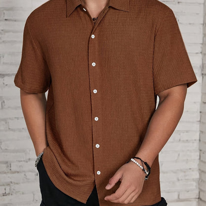 Textured Button-Up Shirt
