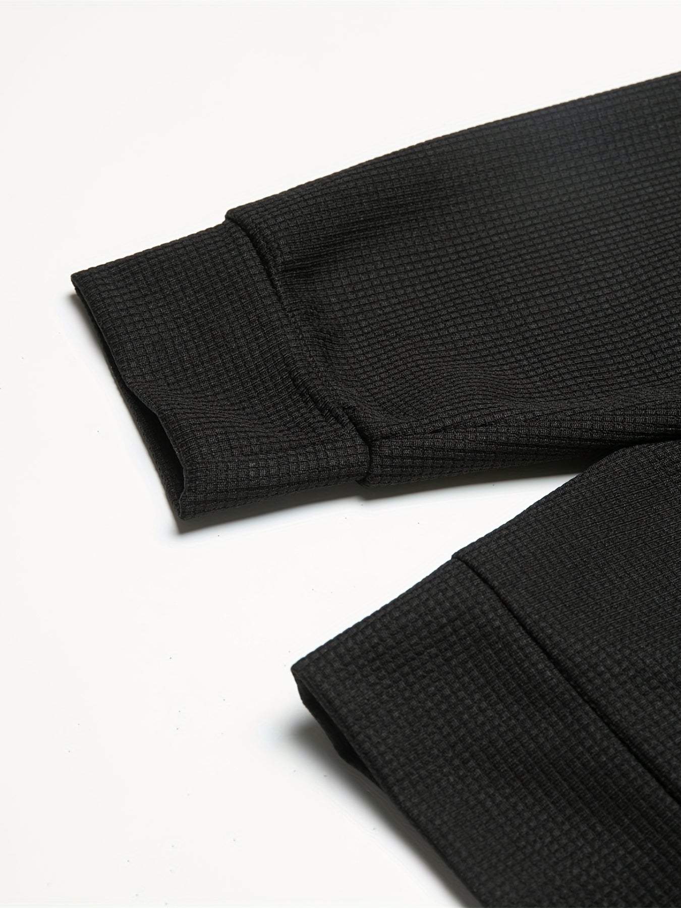 Strukturiertes Langarm-Top und Jogginghose Set