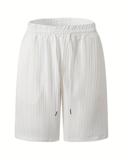 Sleeveless Pleated Button Shirt and Shorts Set