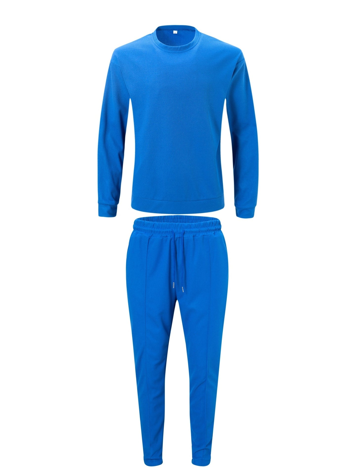 Strukturiertes Langarm-Top und Jogginghose Set