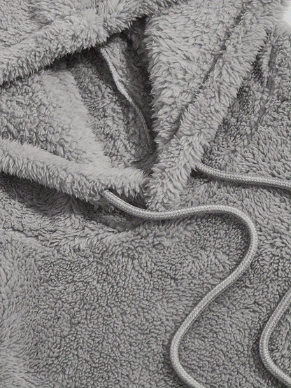 Fleece-Hoodie und Shorts-Set