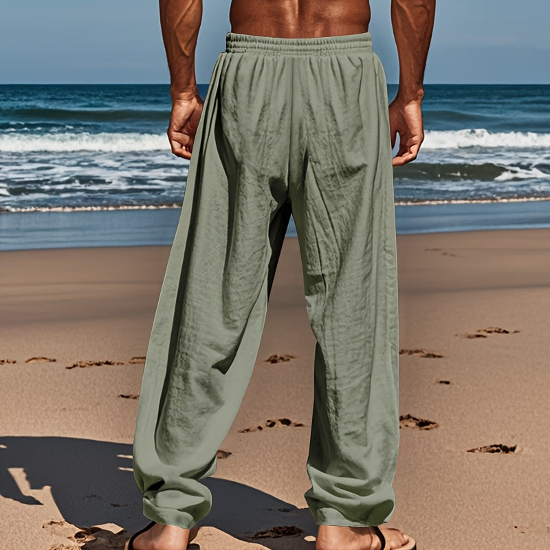 Leinenhose mit Kordelzug