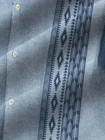 Geometric Pattern Beach Shirt