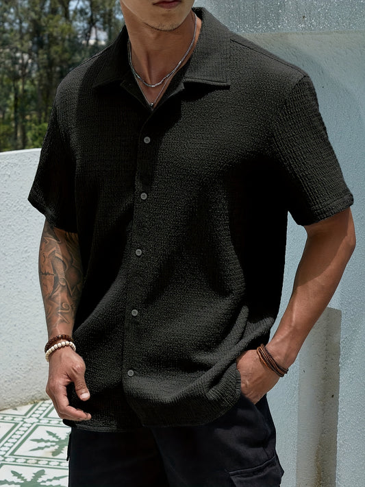 Camisa abotonada texturizada