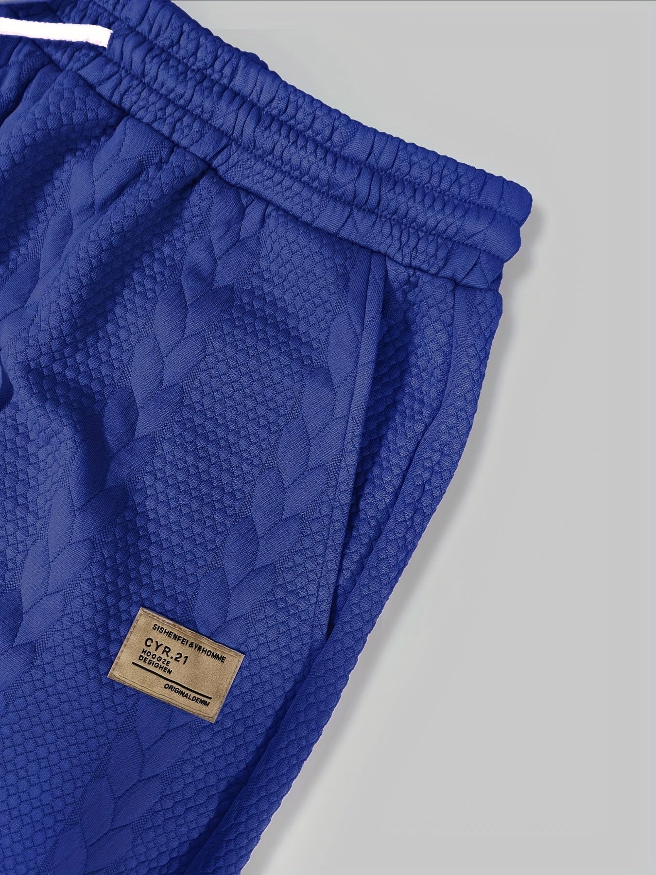 Conjunto de camiseta y pantalón corto de punto trenzado texturizado