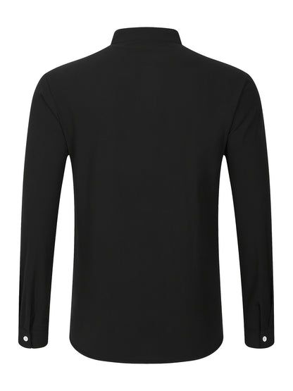 Strukturiertes Langarm-Henley-Shirt