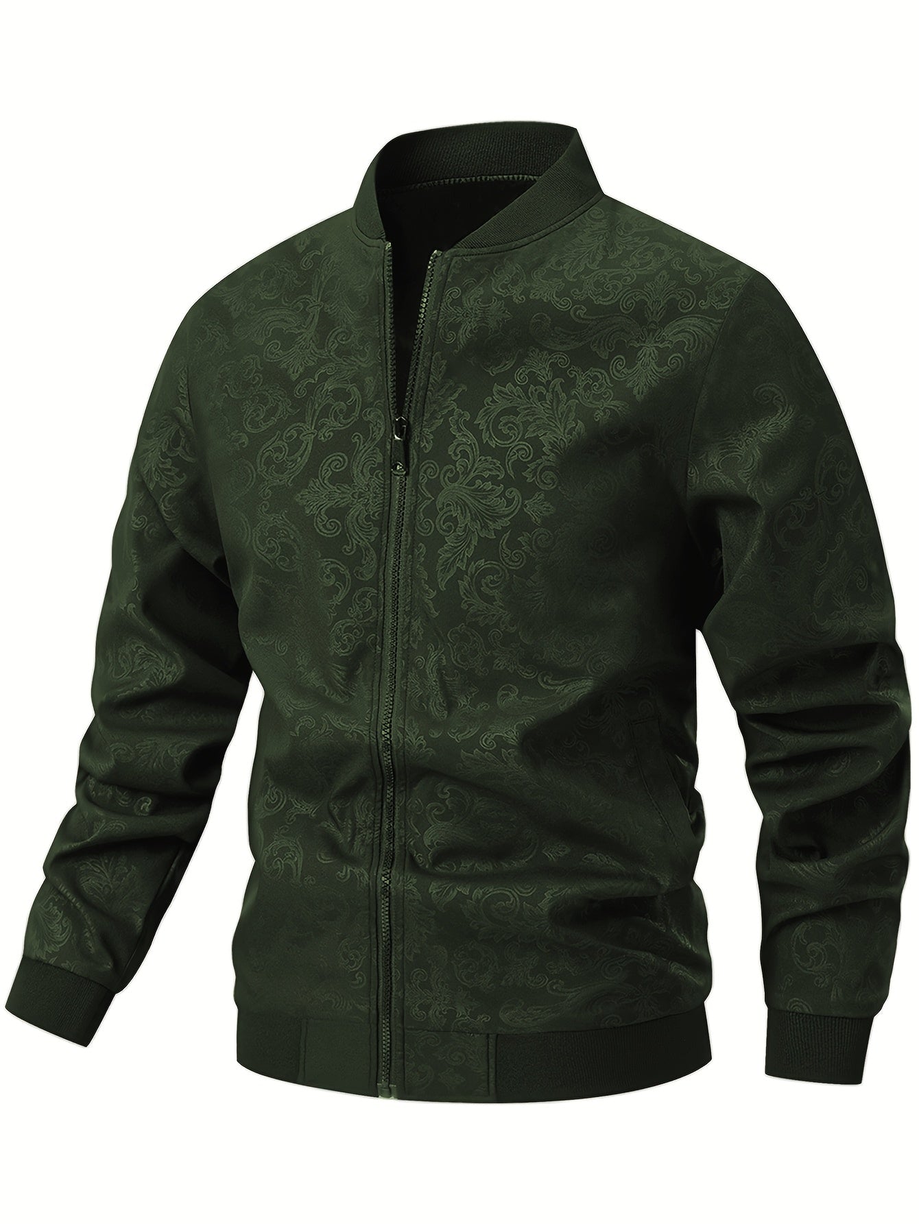 Strukturierte Bomberjacke mit Blumenmuster