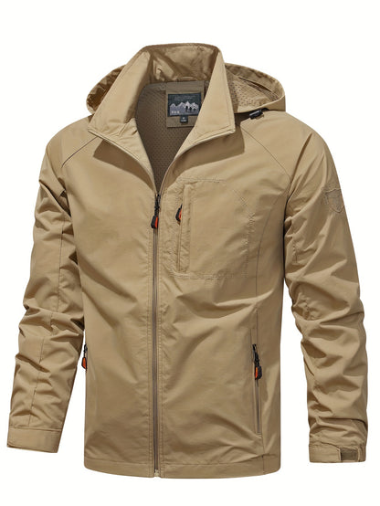 Lightweight Hooded Windbreaker Jacket