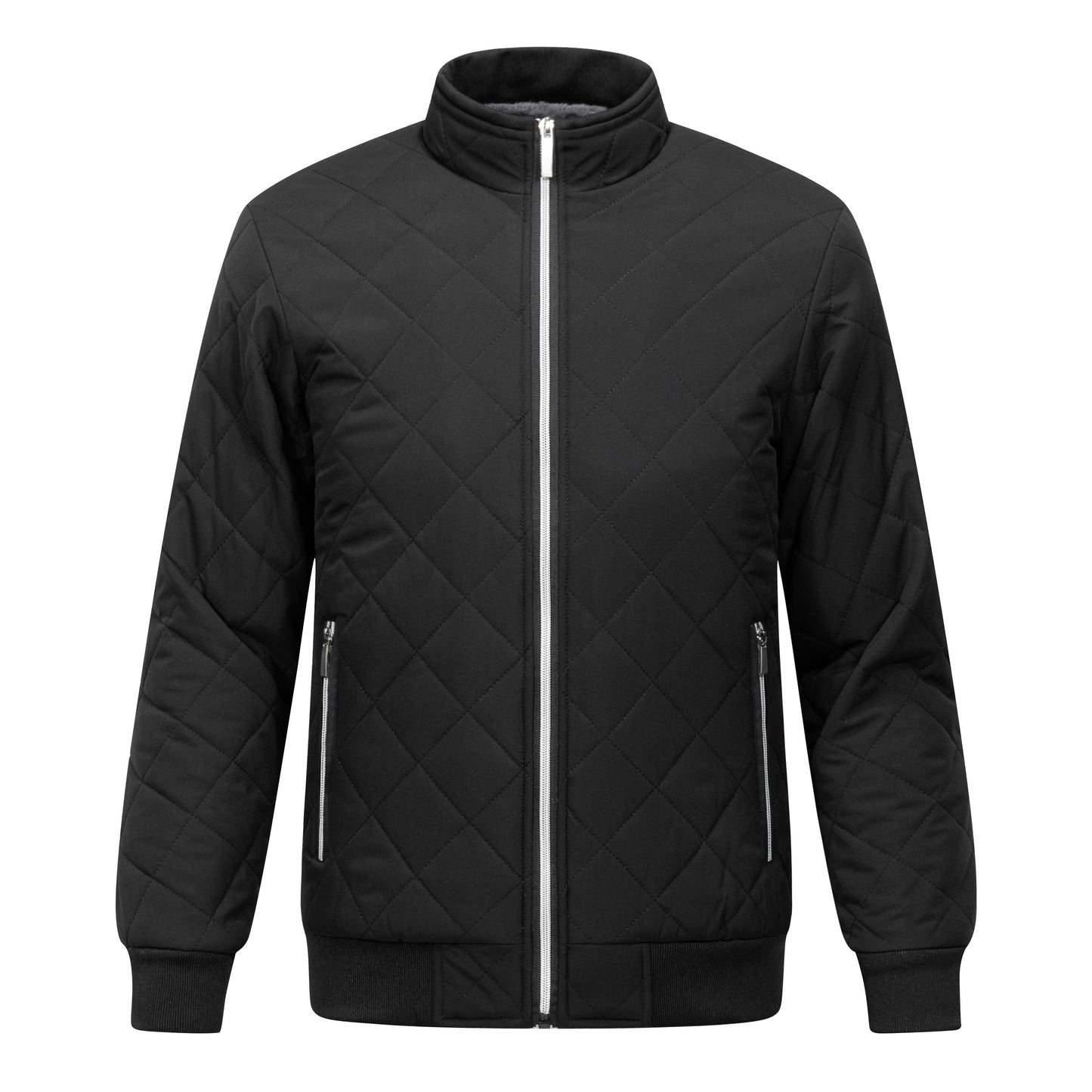 Chaqueta bómber guateada con forro polar