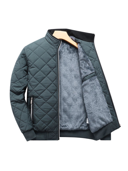 Chaqueta bómber guateada con forro polar