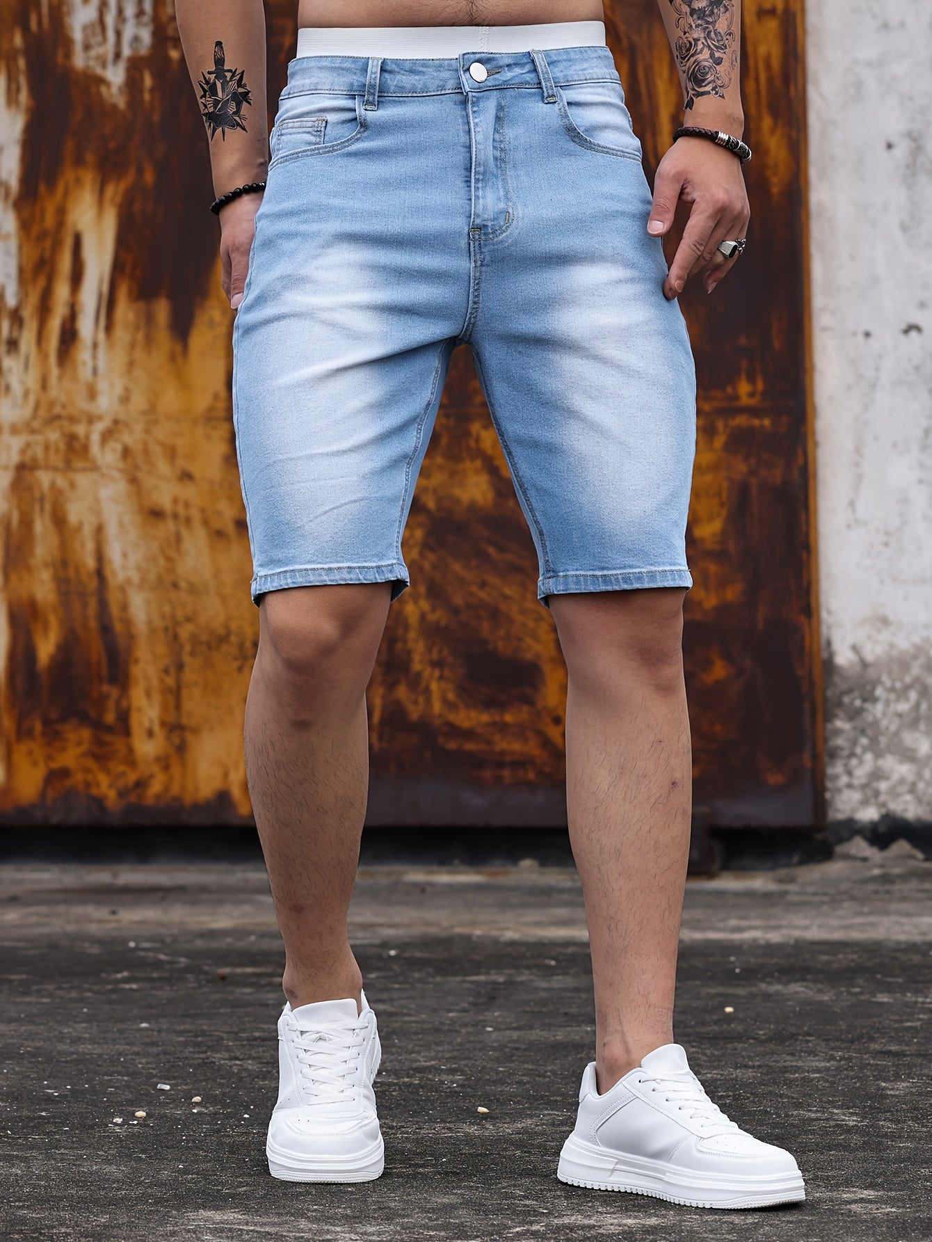 Pantalones cortos de mezclilla ajustados