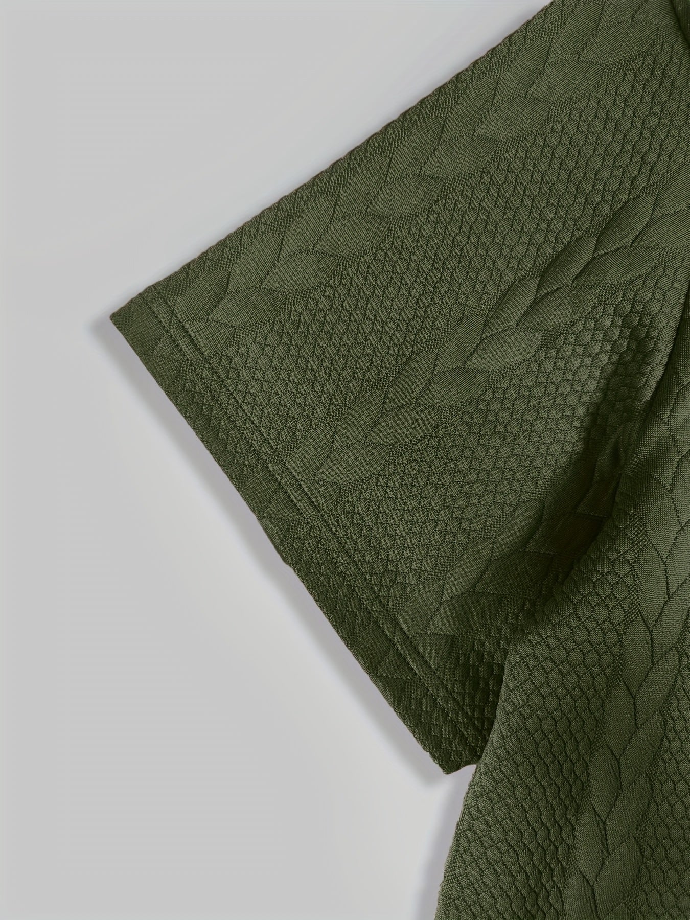 Conjunto de camiseta y pantalón corto de punto trenzado texturizado