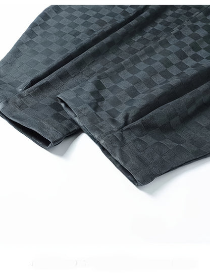 Pantalones anchos a cuadros