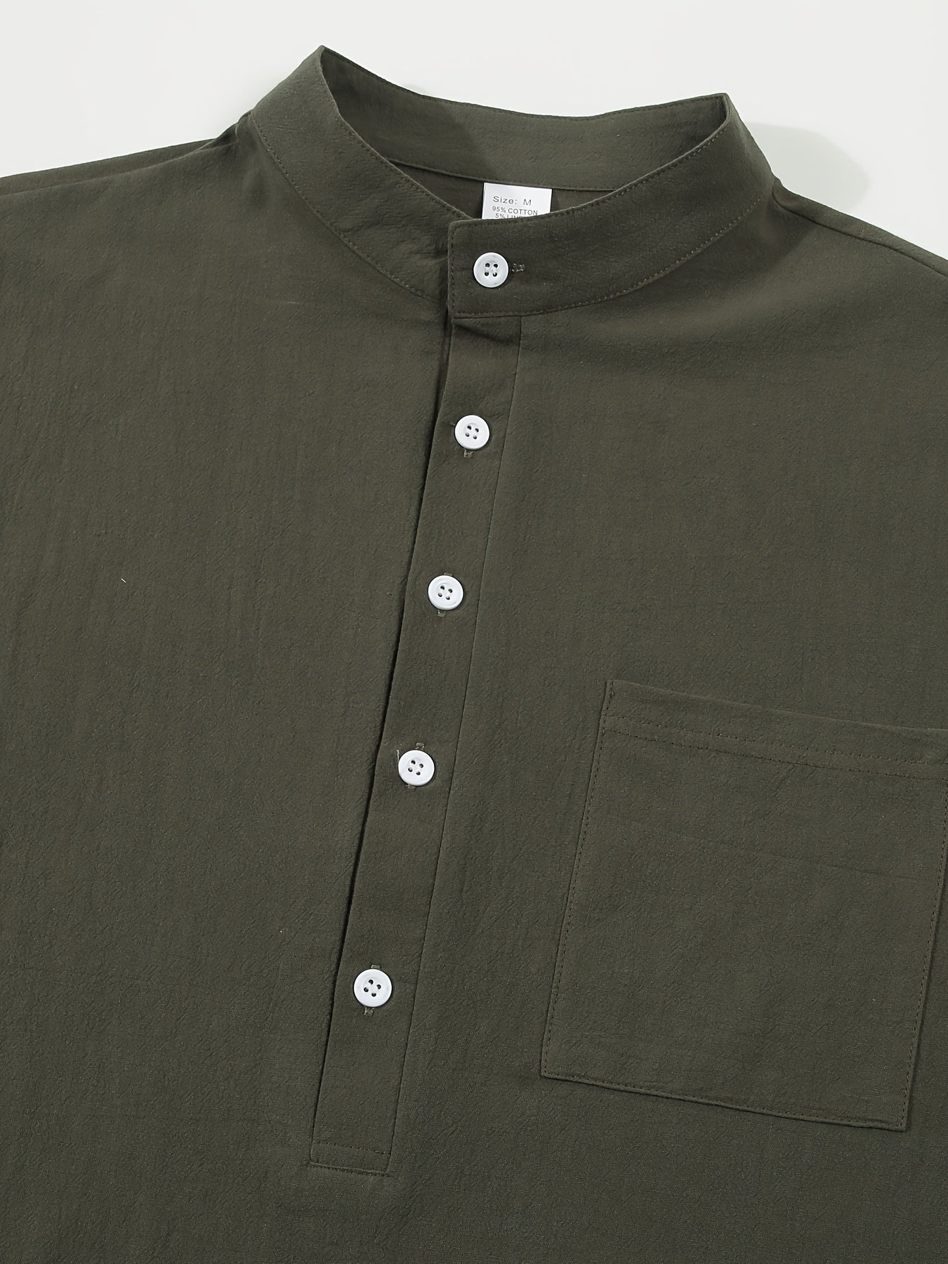 Strukturiertes Langarm-Henley-Shirt