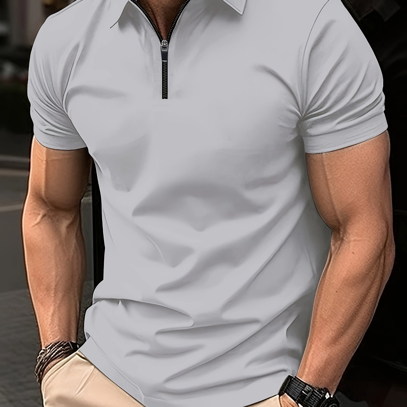 Polo-Shirt mit Reißverschluss
