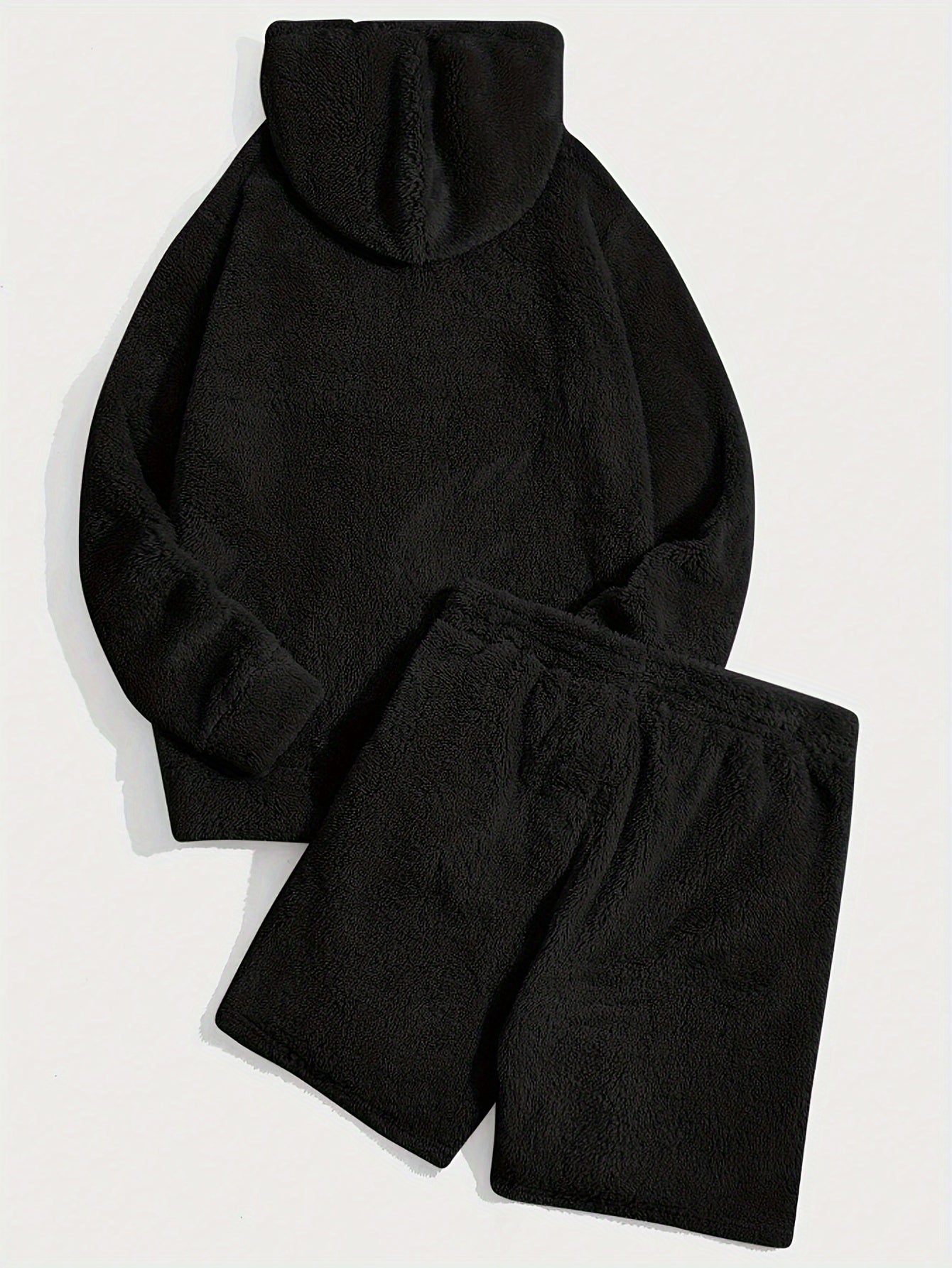 Fleece-Hoodie und Shorts-Set