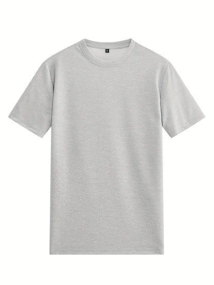 Textured Minimalist T-Shirt and Shorts Set