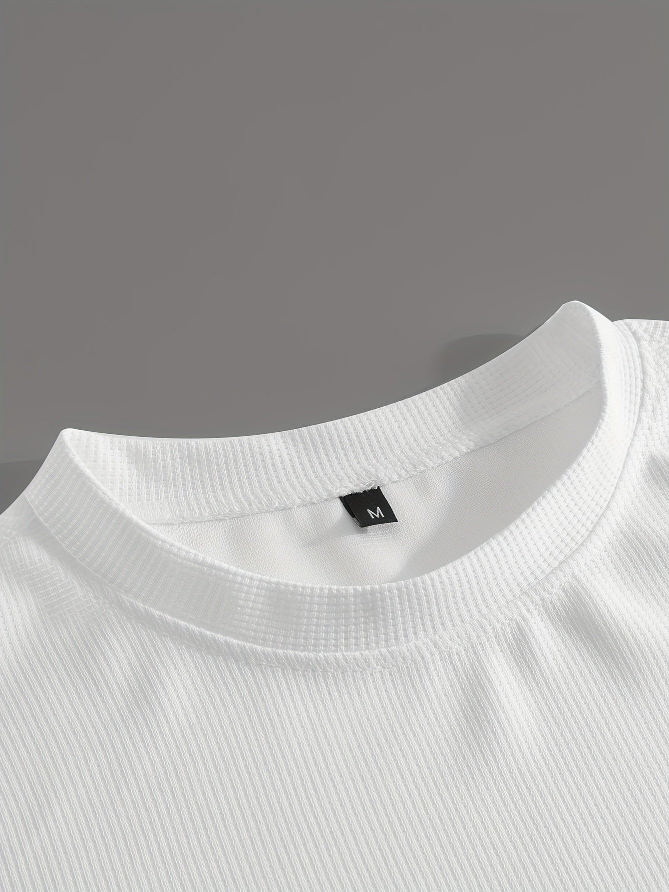 Textured Minimalist T-Shirt and Shorts Set