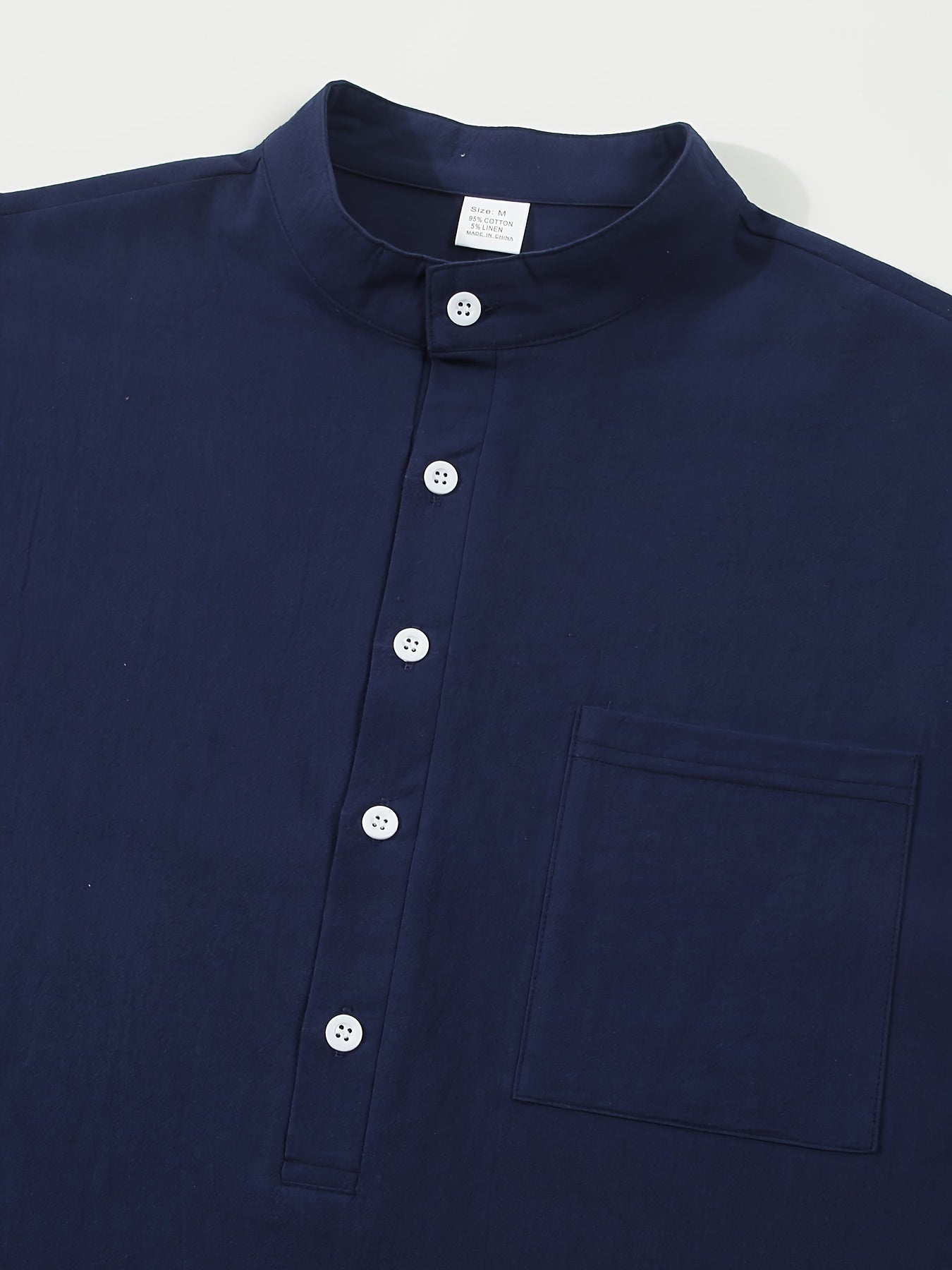 Strukturiertes Langarm-Henley-Shirt
