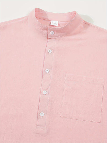 Strukturiertes Langarm-Henley-Shirt